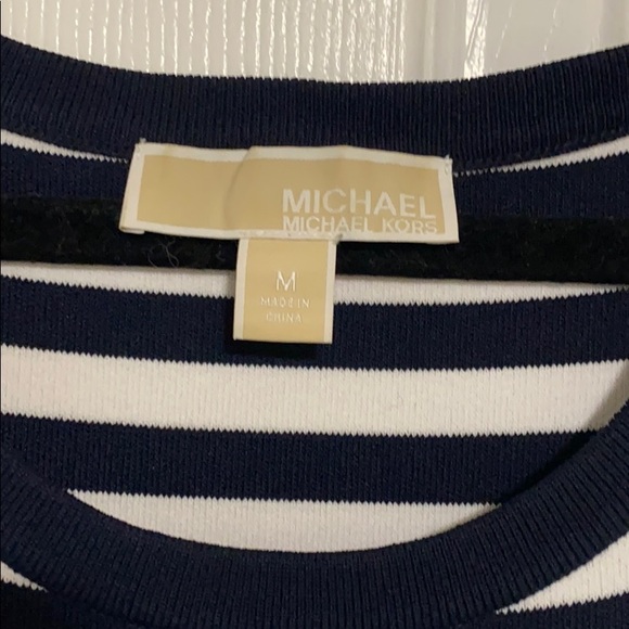 Michael Michael Kors Striped Knit Midi Dress - Picture 3 of 5